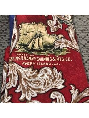 TABASCO necktie. “Standard oysters”